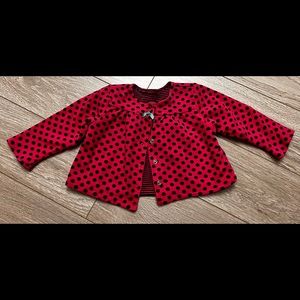 Polka dot print pink jacket